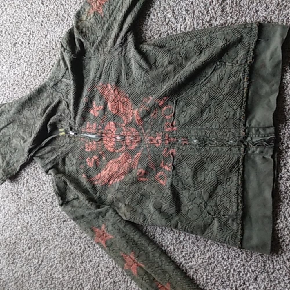 Affliction reversible zip up hoodie